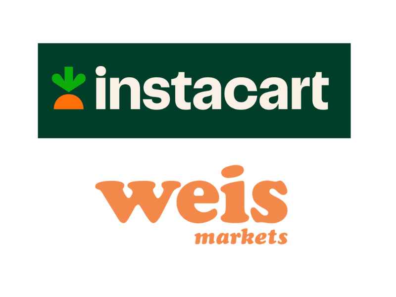 (Image Credit: Instacart and Weis Markets official websites)