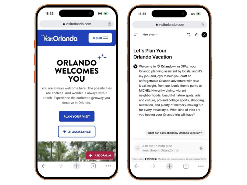 New AI-powered trip planner joins Visit Orlando’s suite of local expert-led services, offering personalized recommendations and easier vacation planning (Image Credit: PRNewswire)