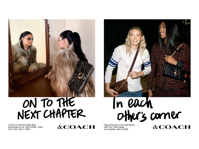 On to the Next Chapter, Charli xcx and In Each Other’s Corner, Paige Bueckers & Angel Reese, &Coach (Image Credit: PRNewswire)