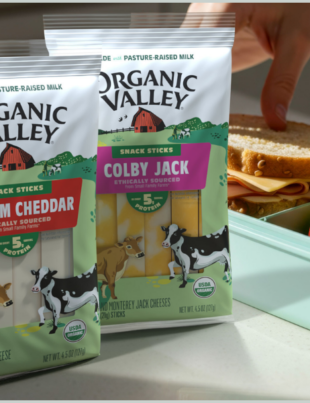 Organic Valley Cheese Snack Sticks (Image Credit: PRNewswire)