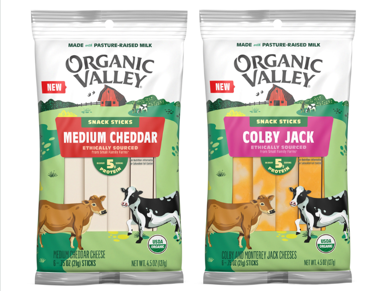 Organic Valley Expands Snack Line with Cheese Snack Sticks (Image Credit: PRNewswire)