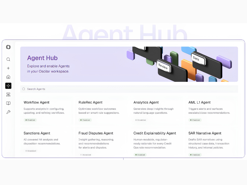 Oscilar Launches Agent Hub, one of the First Unified AI Agent Platform Spanning Fraud, Compliance, Credit, and Onboarding (Image Credit: Oscilar official website)