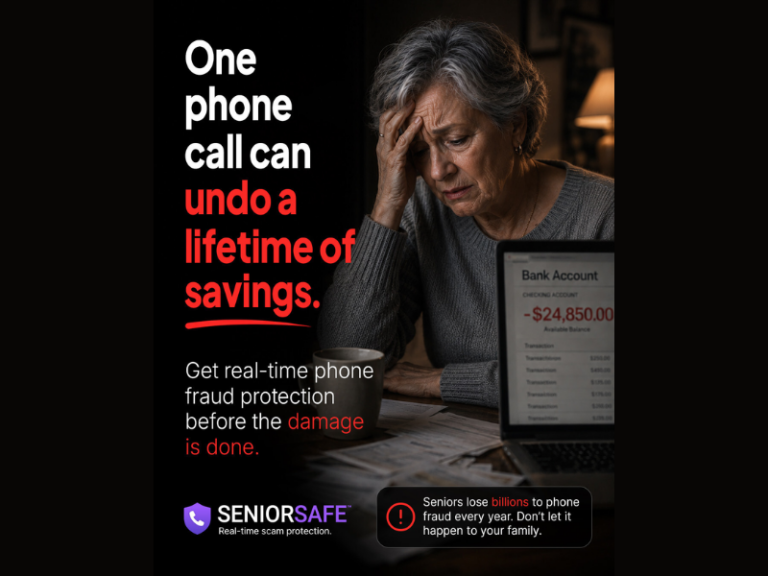 Sentien Unveils Game-Changing AI Platform, SeniorSafe - Stops Both Human and AI-Deepfake Phone Fraud and Scams (Image Credit: PRNewswire)