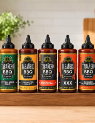 Tabañero BBQ Sauce collection (Image Credit: PRNewswire)
