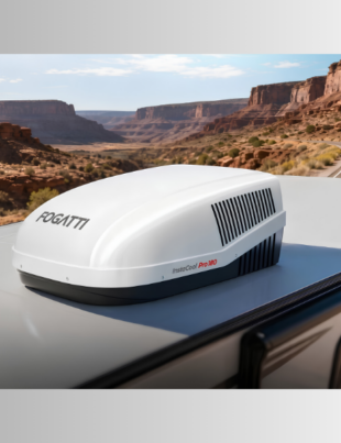 The FOGATTI InstaCool Pro 18,000 BTU rooftop RV air conditioner engineered for larger rigs and high-temperature travel (Image Credit: PRNewswire)