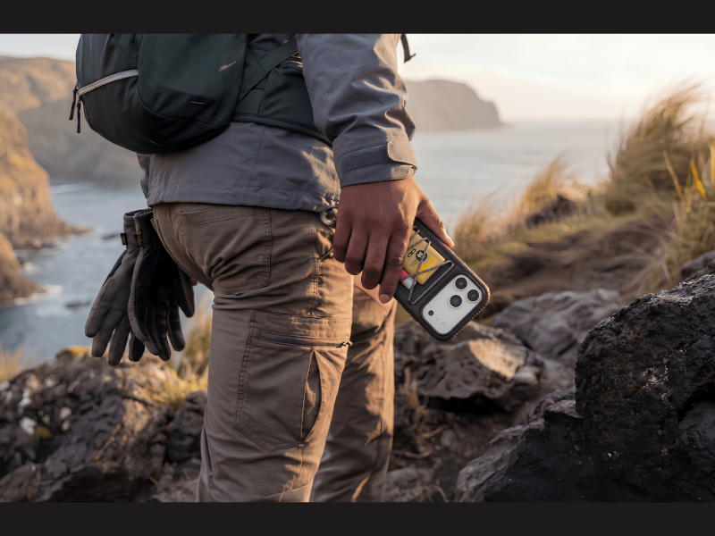 The new OtterBox Sole Series Pack phone case features a built-in bungee system designed to securely store small everyday essentials (Image Credit: PRNewswire)