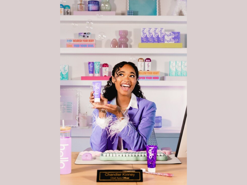 hello announces actress Chandler Kinney as its first-ever Chief Aura Officer(Image Courtesy: PRNewswire)