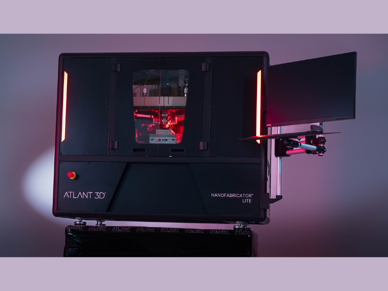 ATLANT 3D's NANOFABRICATOR LITE bridges AI-driven materials discovery with rapid experimental validation (Image Credit: PRNewswire)