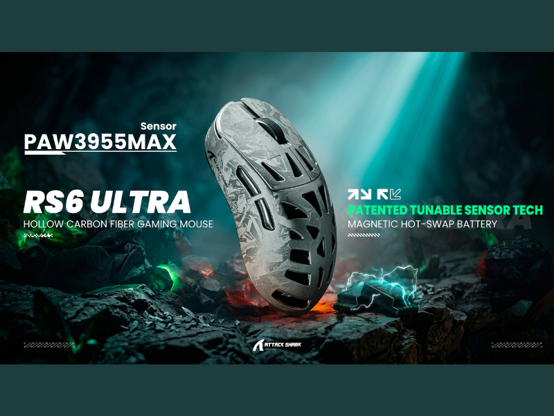 ATTACK SHARK RS6 ULTRA a Flagship Esports Mouse (Image Credit: PRNewswire)