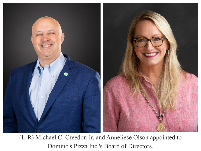 Domino's Pizza Appoints Two New Independent Directors and Elects Corie Barry as Lead (Image Credit: PRNewswire)