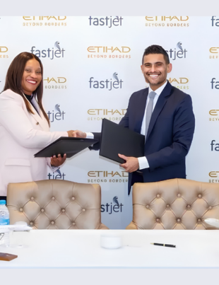 Etihad Airways and Fastjet Zimbabwe have signed a Memorandum of Understanding to establish a new interline partnership, codeshare agreement and frequent flyer partnership with Fastjet Zimbabwe (Image Credit: Zawya)