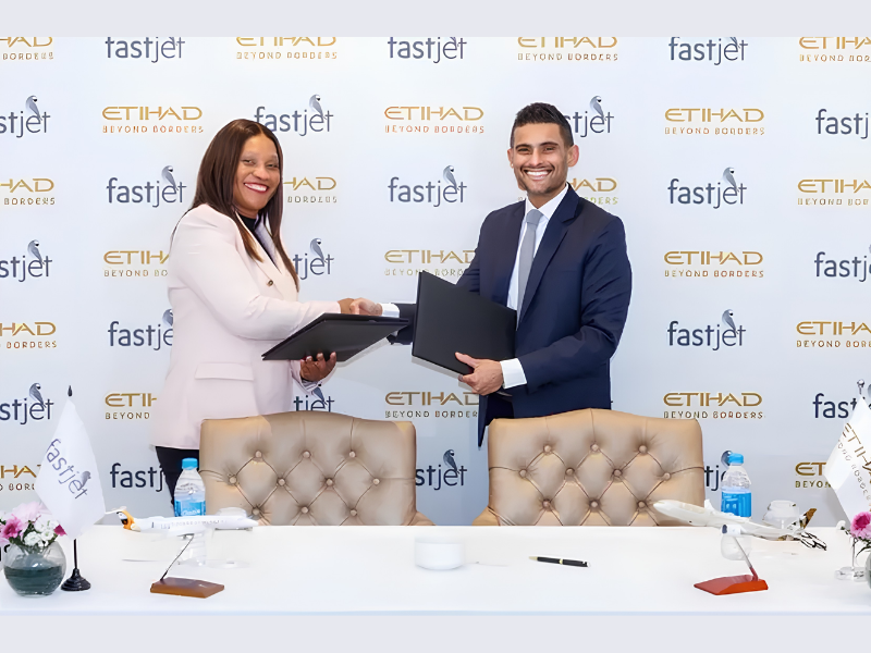 Etihad Airways and Fastjet Zimbabwe have signed a Memorandum of Understanding to establish a new interline partnership, codeshare agreement and frequent flyer partnership with Fastjet Zimbabwe (Image Credit: Zawya)