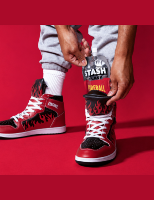 Fireball Launches Custom Sneakers Fully Compatible with Its New Stash Flask (Image Credit: PRNewswire)