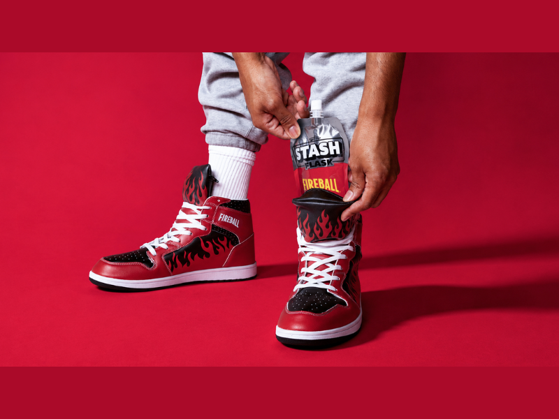 Fireball Launches Custom Sneakers Fully Compatible with Its New Stash Flask (Image Credit: PRNewswire)