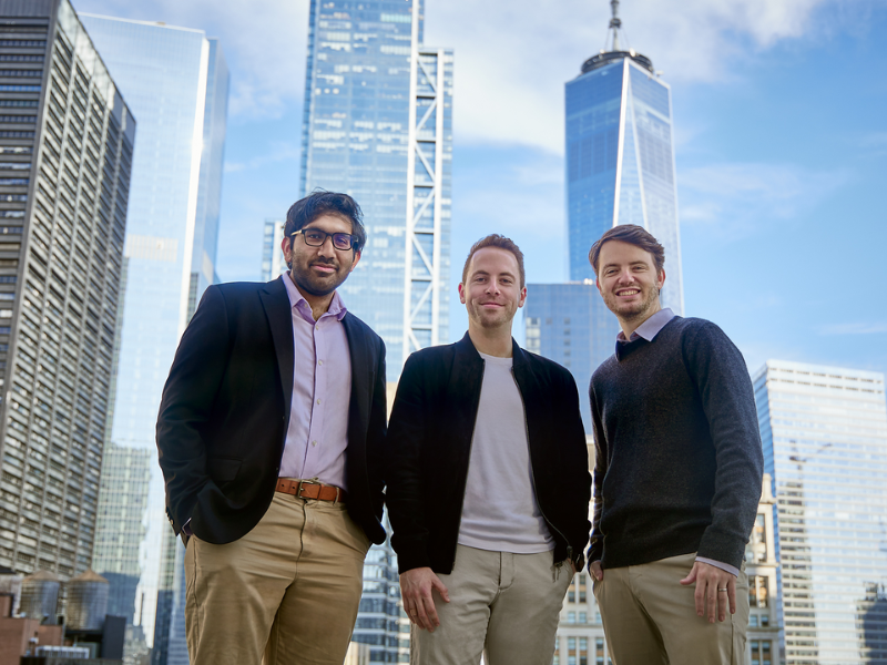 Hadrius founders Som Mohapatra, Thomas Stewart, and Allen Calderwood (Image Credit: PRNewswire)