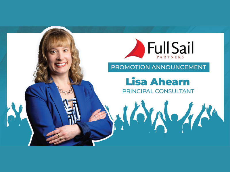 Lisa Ahearn Earns Promotion to Principal Consultant at Full Sail Partners (Image Credit: PRNewswire)