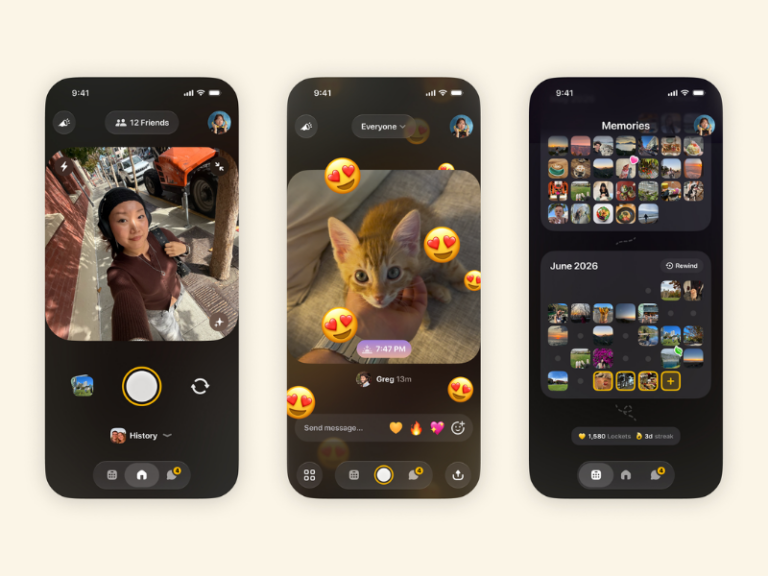 Locket User Interface (Image Credit: PRNewswire)