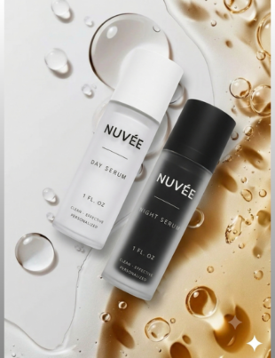 NUVÉE Skin Lab introduces custom Day & Night Serums powered by AI. (Image Credit: PRNewswire)