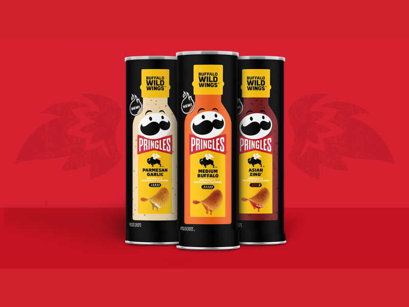 Pringles and Buffalo Wild Wings Team up to Turn Fan-Favorite Wing Sauces into an all-new Stackable Crisps Collection (Image Credit: PRNewswire)