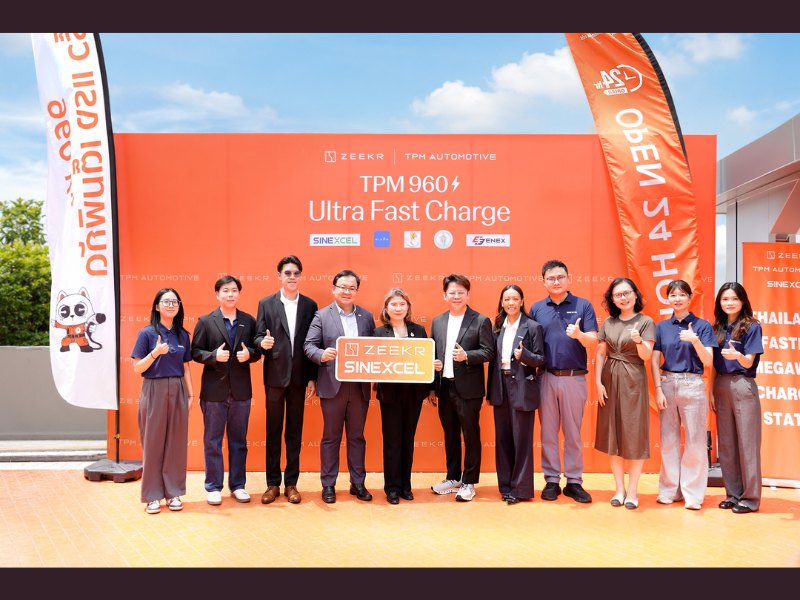 SINEXCEL, ZEEKR, and TPM Automotive Jointly Build one of Thailand's Fastest Megawatt Charging Station (Image Credit: PRNewswire)