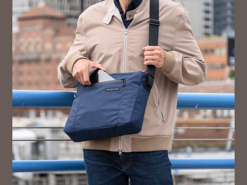 WaterField Designs Packable Messenger Bag — packs small, unpacks crisp and polished (Image Credit: PRNewswire)