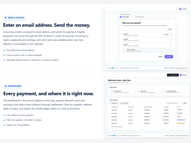 Dream Payouts Payments Network (Image Credit: Dream Payouts official website)