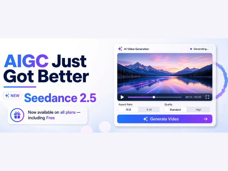 GeeLark announces the expansion of its AIGC capabilities with new models like Seedance 2.5 now available on all plans including free users (Image Courtesy: PRNewswire)