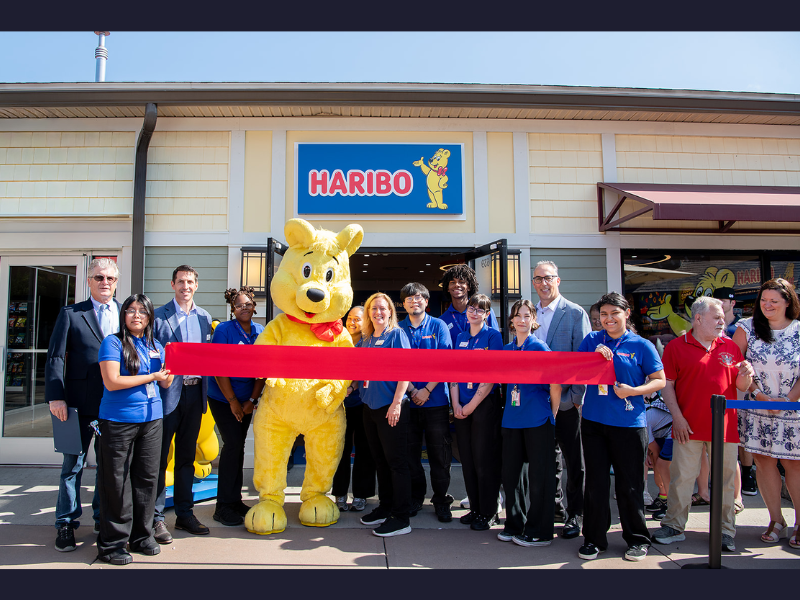 HARIBO celebrates the grand opening of its first-ever U.S. retail store at Woodbury Common Premium Outlets in Central Valley, New York on Friday, August 7 (Image Courtesy: PRNewswire)