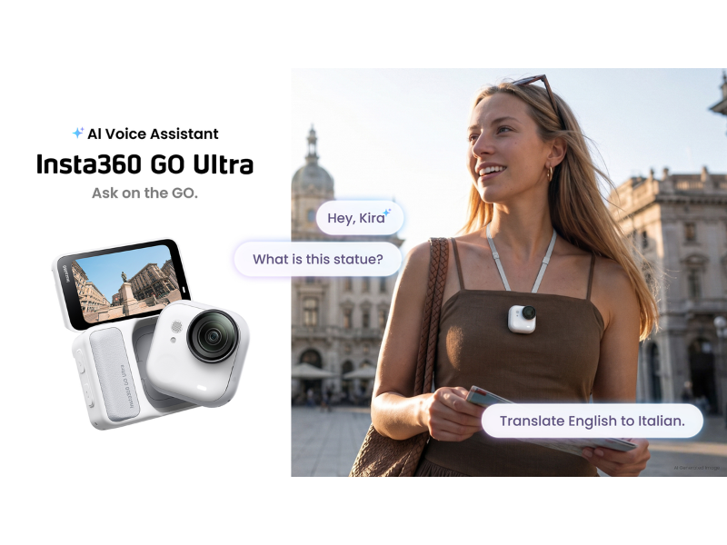 Insta360 Launches AI Voice Assistant for GO Ultra (Image Credit: PRNewswire)