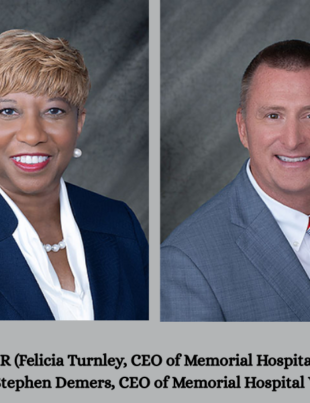 From L to R (Felicia Turnley, CEO of Memorial Hospital Miramar and Stephen Demers, CEO of Memorial Hospital West) (Image Courtesy: PRNewswire)