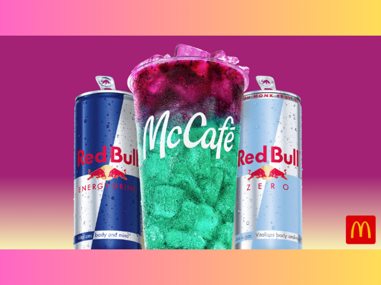 Starting August 17, fans can fuel up with Red Bull Dragonberry Energizer - marking McDonald's entry into energy drinks (Image Credit: PRNewswire)