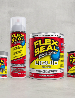 The Flex Seal Family of Products, including Flex Seal Liquid, Flex Seal Spray, Flex Seal Power Putty and Flex Tape. Photo courtesy of Swift Response, LLC (Image Credit: PRNewswire)
