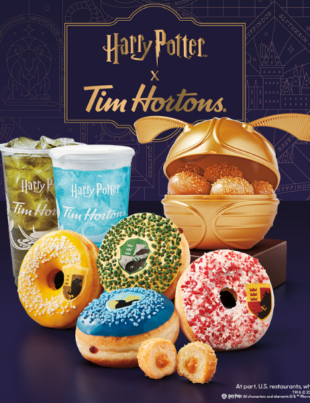 Tim Hortons invites guests to celebrate Back to Hogwarts with Harry Potter™ inspired menu items, merch, limited-edition packaging and more – launching Aug. 12 (Image Credit: PRNewswire)