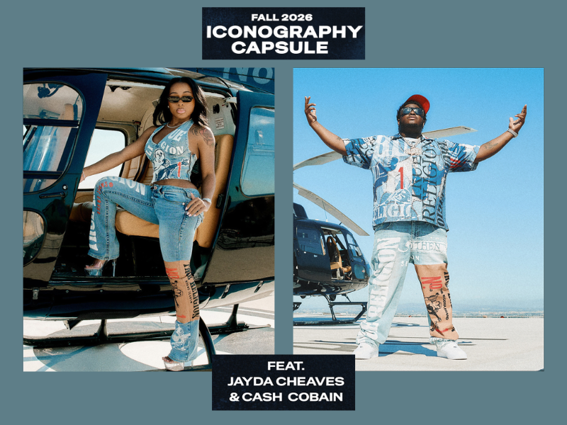 True Religion Fall 2026 Iconography Capsule featuring Cash Cobain and Jayda Cheaves (Image Credit: PRNewswire)