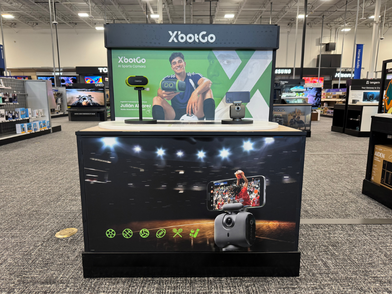 XbotGo AI Sports Cameras available in store at Best Buy (Image Credit: PRNewswire)