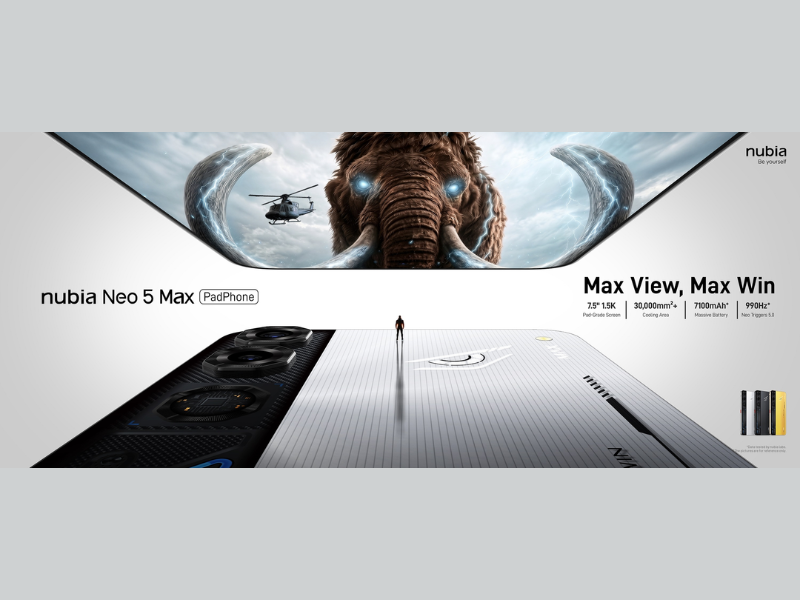 nubia Neo 5 Max with 7.5-Inch Display Lands as a New PadPhone Category (Image Credit: PRNewswire)