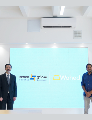(Abdulaziz Alsubaiyel, Head of Investment Banking and Corporate Finance at SEDCO Capital. Abdulwahab Abed, Chief Executive Officer at SEDCO Capital. Mohsin Siddiqui, Chief Executive Officer at Wahed. As'ad Layth, Chief Business Development and Strategy Officer at Wahed.) (Image Courtesy: PRNewswire)