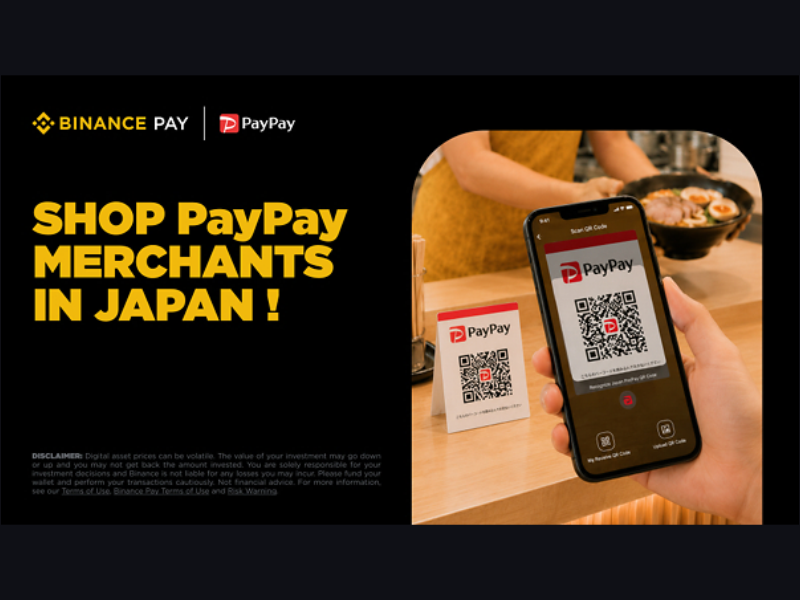 Binance Pay Enables Payments at PayPay Merchants via HIVEX in Japan (Image Courtesy: PRNewswire)