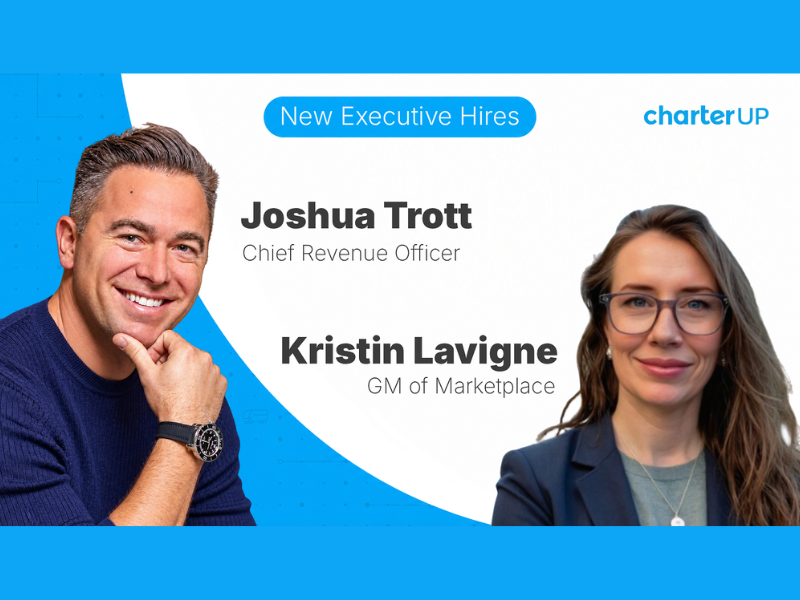 CharterUP New Hires Joshua Trott and Kristin Lavigne (Image Courtesy: PRNewswire)