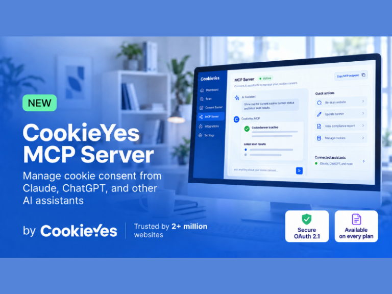 CookieYes launches its MCP Server, allowing users to check banners, run cookie scans, and approve consent updates directly from Claude, ChatGPT, and other AI assistants(Image Courtesy: PRNewswire)