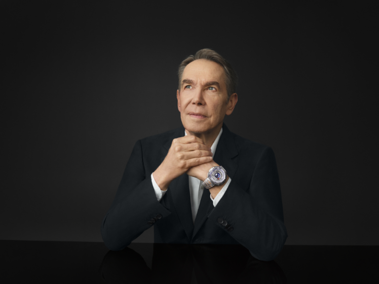 Jeff Koons wearing the Hublot MP-14 Origin by Jeff Koons (Image Courtesy: PRNewswire)