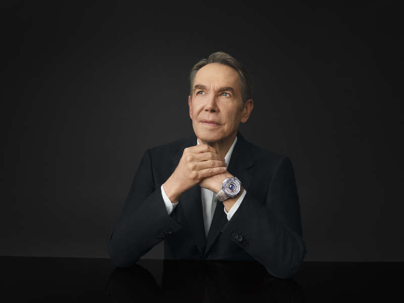 Jeff Koons wearing the Hublot MP-14 Origin by Jeff Koons (Image Courtesy: PRNewswire)