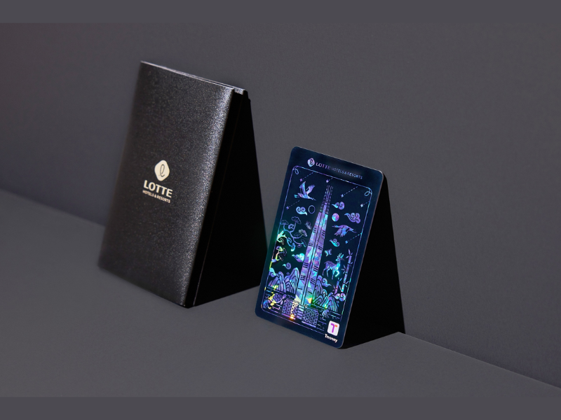 LOTTE HOTEL REWARDS Exclusive Travel Pass, designed with traditional mother-of-pearl and longevity motifs (Image Courtesy: PRNewswire)