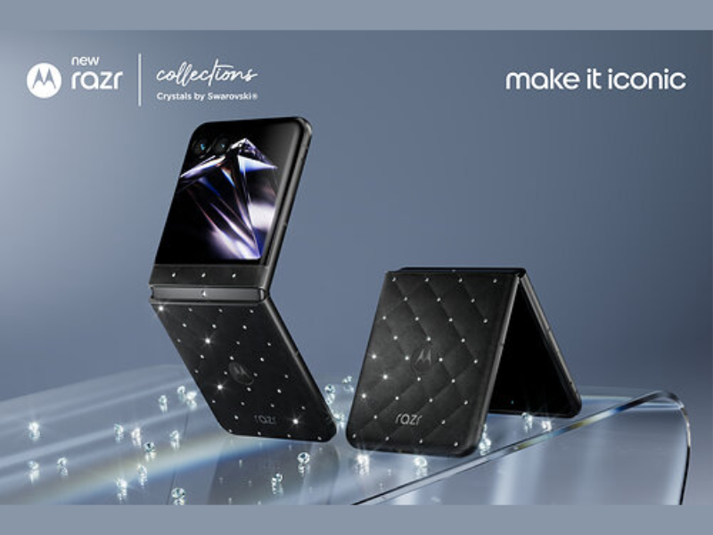 Motorola introduces the newest addition to the Brilliant Collection the 2026 motorola razr with Crystals by Swarovsk (Image Courtesy: PRNewswire)