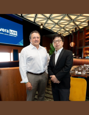 Patrick Gauthier, Group CEO of Convera with CEO of Just LogIn, Kwa Kim Chiong (Image Courtesy: PRNewswire)