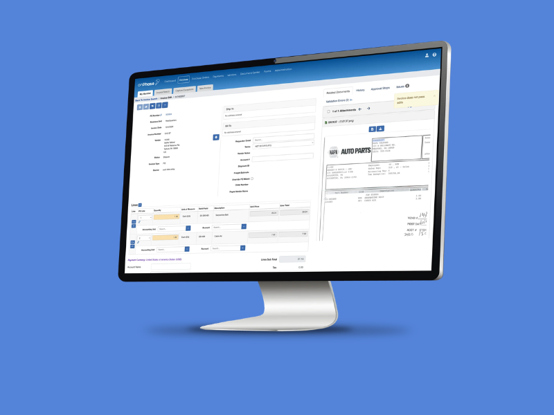 onPhase delivers the full set of AP automation features modern finance teams need, including AI-powered invoice capture (Image Courtesy: onPhase Official website)