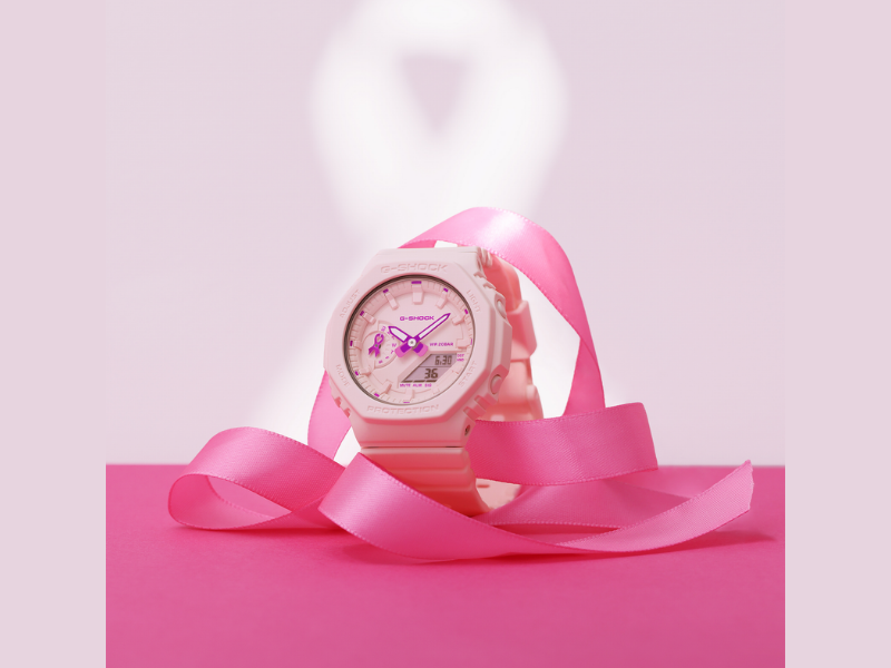 G-SHOCK Pink Ribbon Model GMAS2100PR (Image Courtesy: PRNewswire)