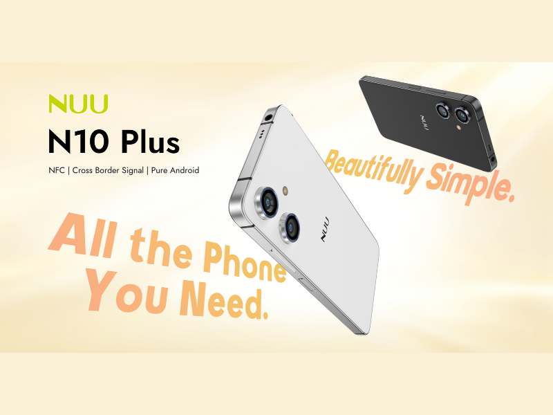 NUU Unveils the N10 Plus, an Unlocked Android 16 Smartphone (Image Courtesy: PRNewswire)