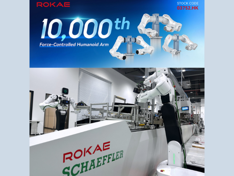 ROKAE’s humanoid force-controlled arms have reached 10,000 units delivered. ROKAE robots are deployed at Schaeffler’s manufacturing facility in China (Image Courtesy: PRNewswire)
