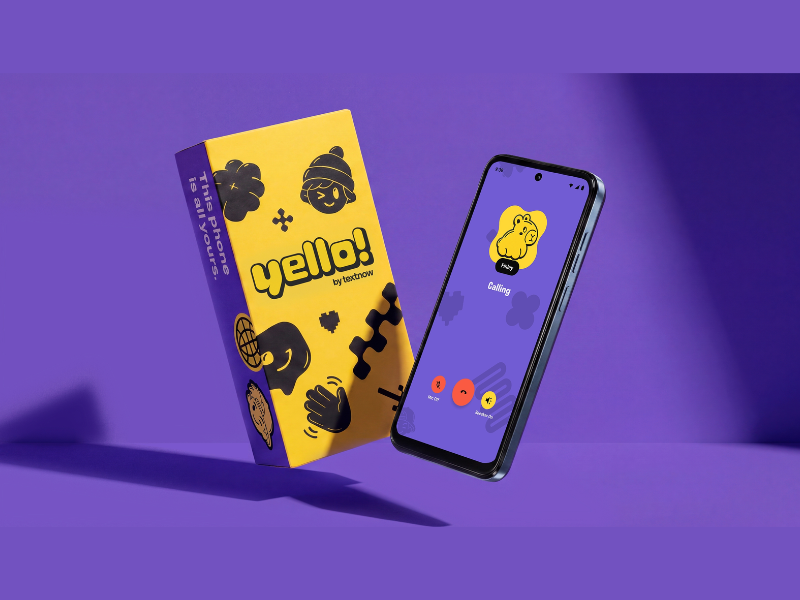 Yello! By TextNow (Image Courtesy: PRNewswire)